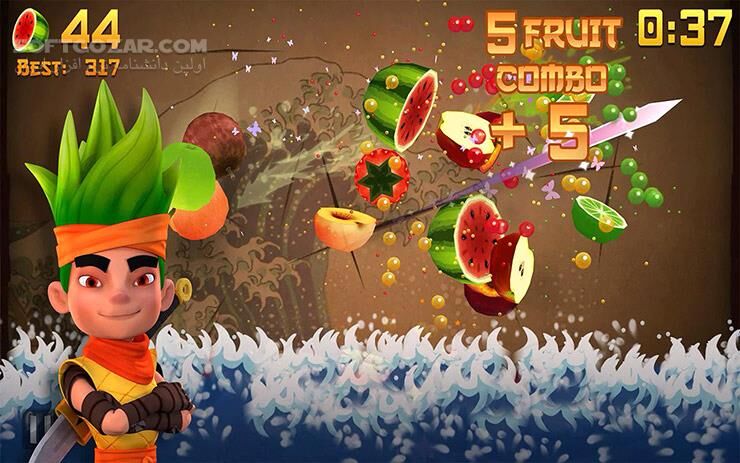 دانلود Fruit Ninja 3.2.3 for Android +3.0 - دانلود بازی بسیار معروف و جذاب نینجا میوه ها برای اندروید - سافت گذر