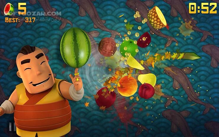 دانلود Fruit Ninja 3.2.3 for Android +3.0 - دانلود بازی بسیار معروف و جذاب نینجا میوه ها برای اندروید - سافت گذر