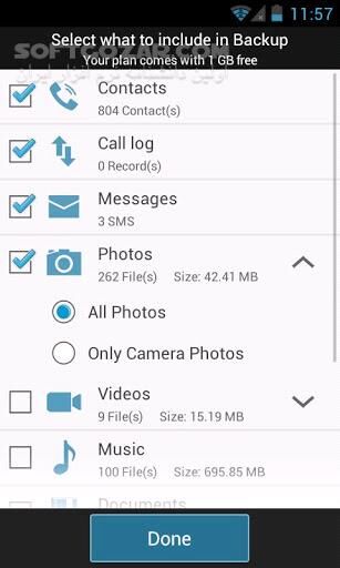 دانلود G Cloud Backup 6.3.3.800 for Android - دانلود پشتیبان گیری بر روی فضای اینترنت برای اندروید - سافت گذر