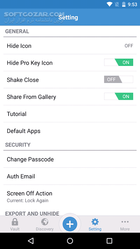 دانلود Gallery Vault – Hide Pictures 4.2.15 for Android +4.4 - دانلود رمزگذاری فایل ها برای اندروید - سافت گذر