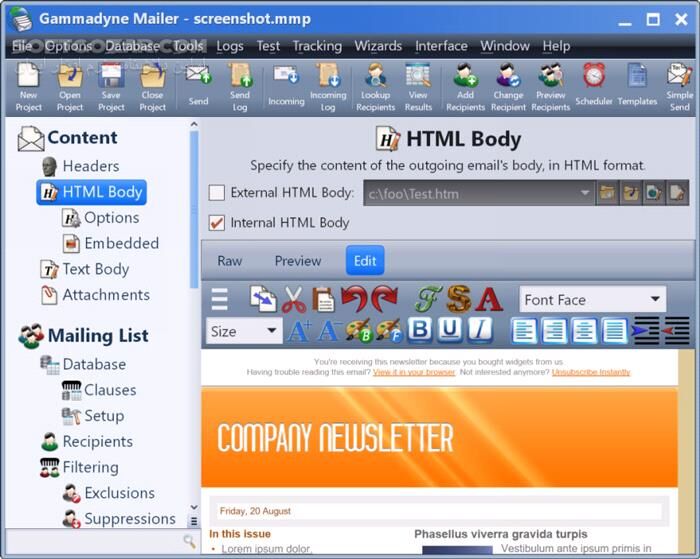 دانلود Gammadyne Mailer 72.0 - دانلود ارسال ایمیل‌های انبوه - سافت گذر