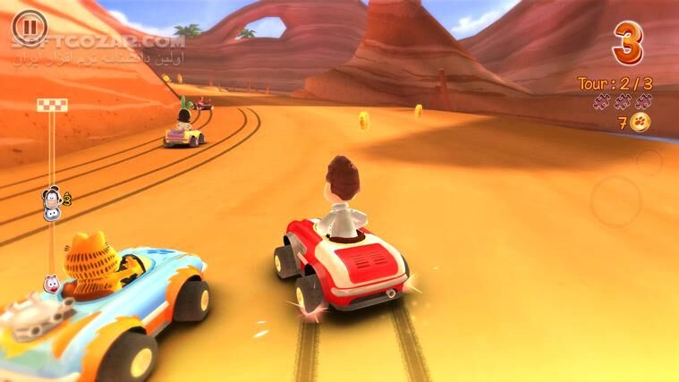 دانلود Garfield Kart - دانلود بازی ماشین سواری - سافت گذر