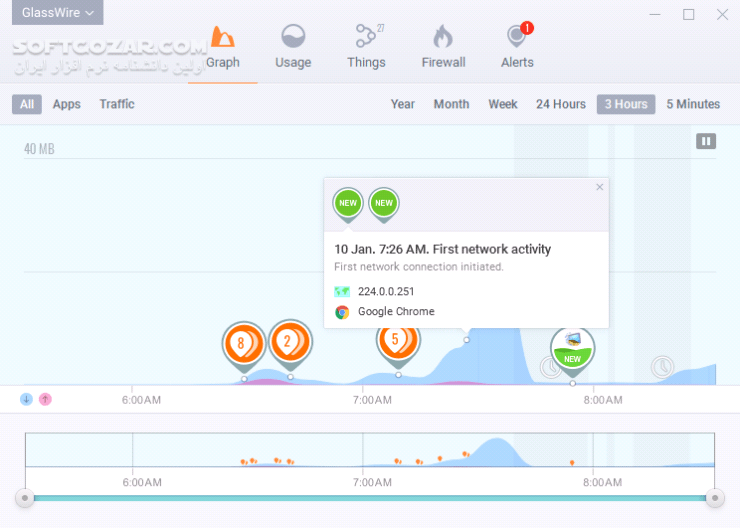 دانلود GlassWire Elite 3.4.768 - دانلود گلس وایر - سافت گذر