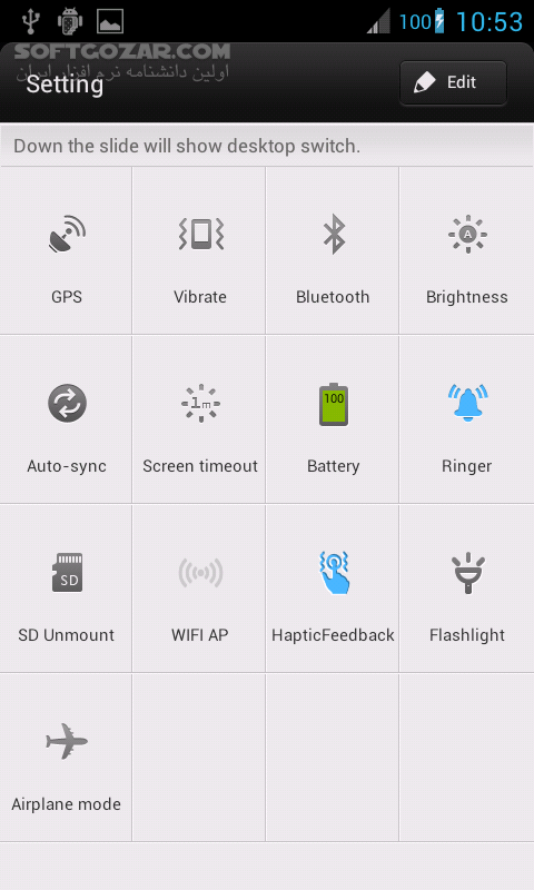 دانلود GO Switch Widget 1.81 for Android +2.2 - دانلود افزونه سوئیچ برای GO Launcher برای اندروید - سافت گذر