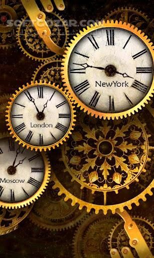 دانلود Gold clock world time HD 1.08 for Android - دانلود ساعت های زیبا با کیفیت بالا برای اندروید - سافت گذر