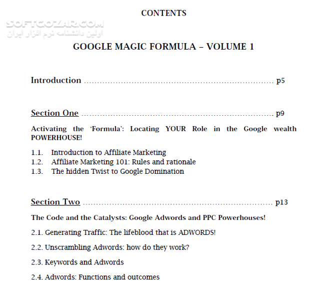 دانلود GOOGLE MAGIC FORMULA - دانلود کتاب فرمول گوگل مجیک - سافت گذر