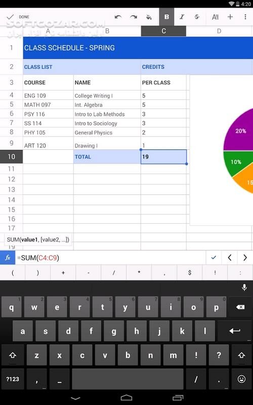 دانلود Google Sheets 1.25.501.00.90 For Android +8.0 - دانلود گوگل شیتز برای اندروید - سافت گذر