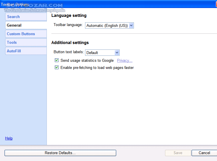 دانلود Google Toolbar for Internet Explorer 7.4.3203.136 - دانلود جدیدترین نسخه نوار ابزار گوگل برای مرورگر اینترنت اکسپلورر (IE) - سافت گذر