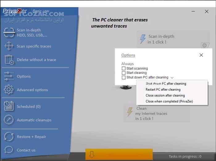 دانلود Goversoft Privazer 4.0.115 - دانلود پاک‌سازی عمیق سیستم و حفاظت از حریم خصوصی - سافت گذر