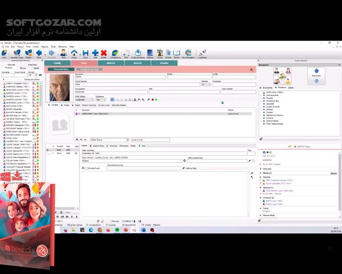 دانلود Heredis 2025 v25.1 - دانلود ساخت شجره‌نامه خانوادگی - سافت گذر