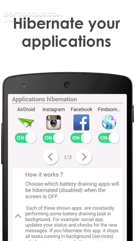 دانلود Hibernation Manager Premium 2.3 for Android +2.3 - دانلود خواب زمستانی برنامه ها هایبرنیشن برای اندروید - سافت گذر