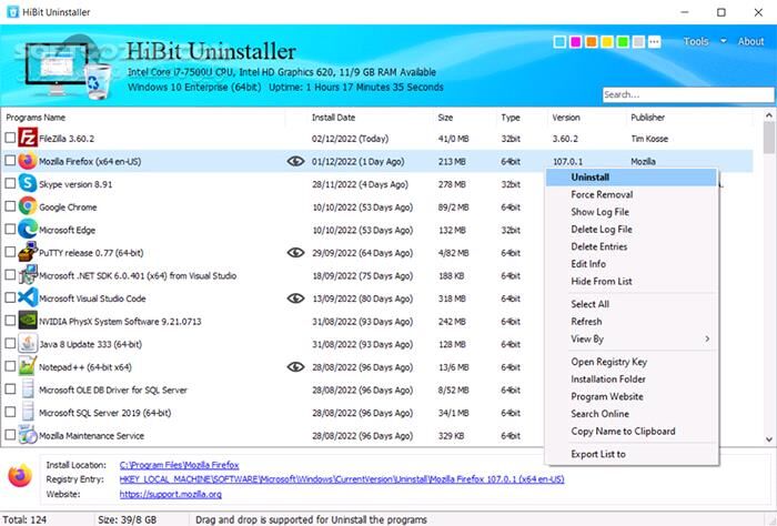 دانلود Hibit Uninstaller 3.2.70 - دانلود حذف کامل نرم افزارهای نصب شده - سافت گذر