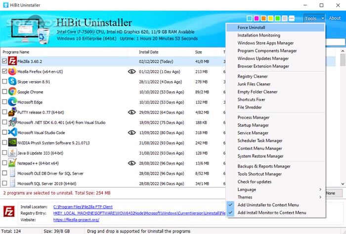 دانلود Hibit Uninstaller 3.2.70 - دانلود حذف کامل نرم افزارهای نصب شده - سافت گذر