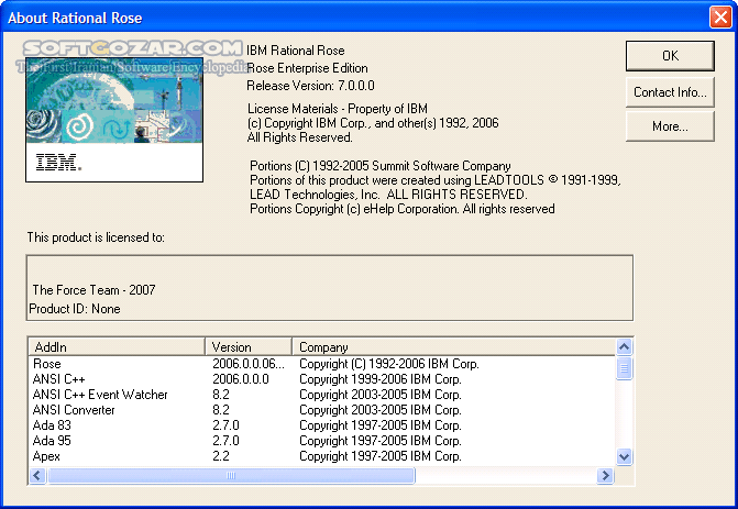 دانلود IBM Rational Rose Enterprise 8.5.0506 - دانلود نرم افزاری قدرتمند برای تحلیل و طراحی سیستم های نرم افزاری با پشتیبانی از منطق شی گرا - سافت گذر