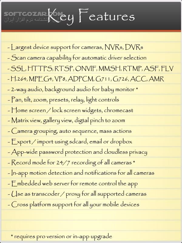 دانلود IP Cam Viewer Pro 7.3.4 for Android +2.0 - دانلود آی پی کم برای اندروید - سافت گذر