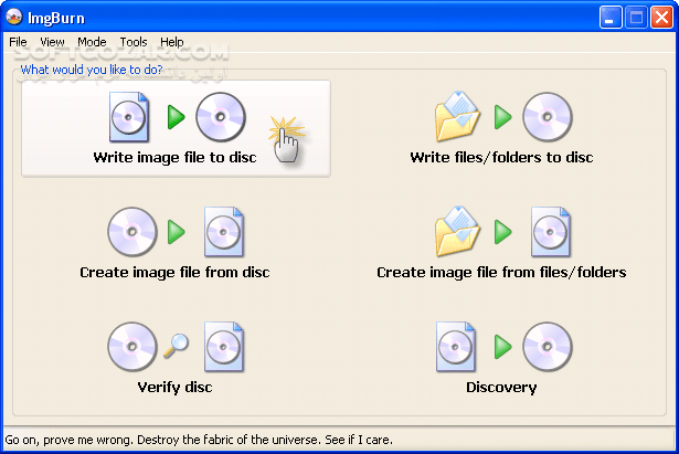 دانلود ImgBurn 2.5.8.0  - دانلود نرم افزار ایمیج و رایت CD و DVD - سافت گذر