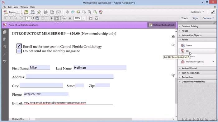 دانلود InfiniteSkills - Adobe Acrobat XI - Creating Forms Training Video - دانلود فیلم آموزش ایجاد و ویرایش فُرم‌ها در نرم‌افزار ادوبی اکروبات 11  - سافت گذر