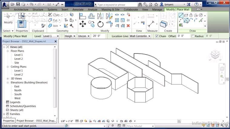 دانلود InfiniteSkills - Learning Autodesk Revit Architecture 2015 Training Video - دانلود فیلم آموزش اُتودِسک رِویـت آرشیتکتور 2015 - سافت گذر