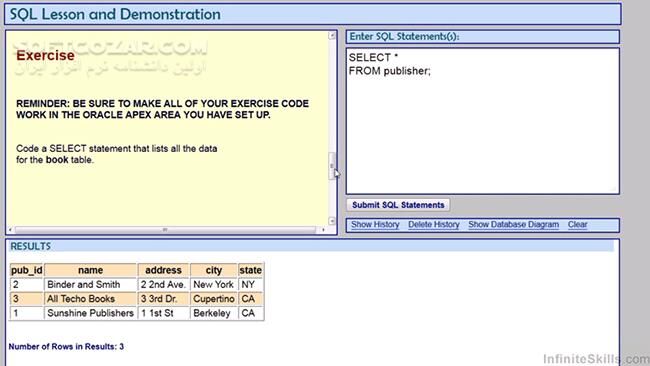دانلود InfiniteSkills - Learning SQL For Oracle - دانلود فیلم آموزش اوراکل اس‌کیو‌اِل - سافت گذر