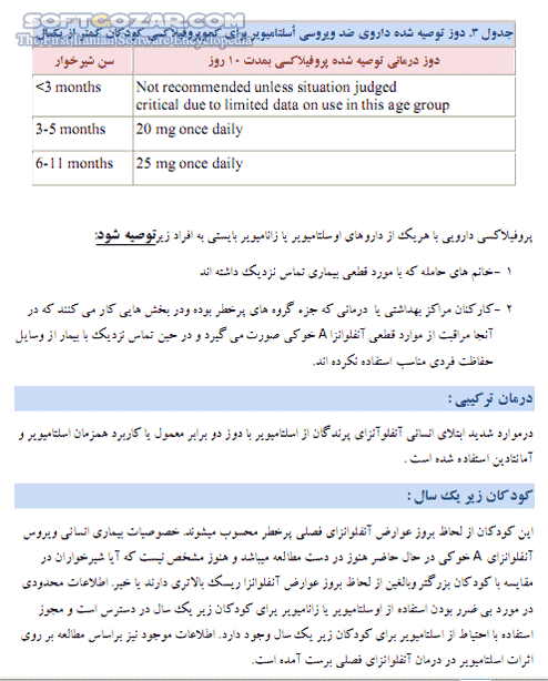 دانلود آشنایی و راهنمایی درمان آنفلوانزای A - دانلود کتاب راهنمایی دارویی ضد ویروس در موارد قطعی و مشکوک ابتلا به ویروس آنفلوانزای A - سافت گذر