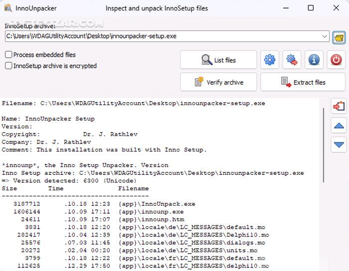 دانلود Inno Setup Unpacker 2.1.3 - دانلود استخراج فایل‌های نصبی - سافت گذر