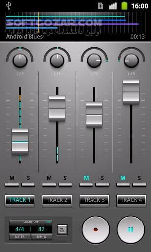 دانلود J4T Multitrack Recorder 4.8.08 for Android +2.3 - دانلود نرم افزار ضبط چهار کاناله صدا برای اندروید - سافت گذر
