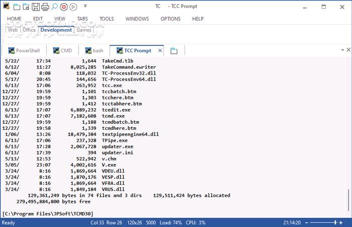 دانلود JP Software Take Command 35.00.21 - دانلود مدیریت خط فرمان ویندوز - سافت گذر