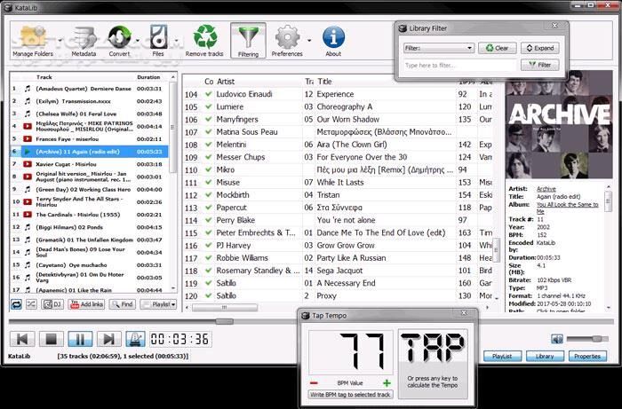 دانلود KataLib 5.1.1.0 - دانلود ویرایش، تبدیل و مدیریت موسیقی و فایل‌های صوتی - سافت گذر