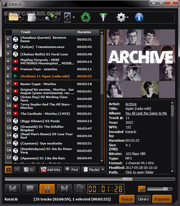 دانلود KataLib 5.1.1.0 - دانلود ویرایش، تبدیل و مدیریت موسیقی و فایل‌های صوتی - سافت گذر