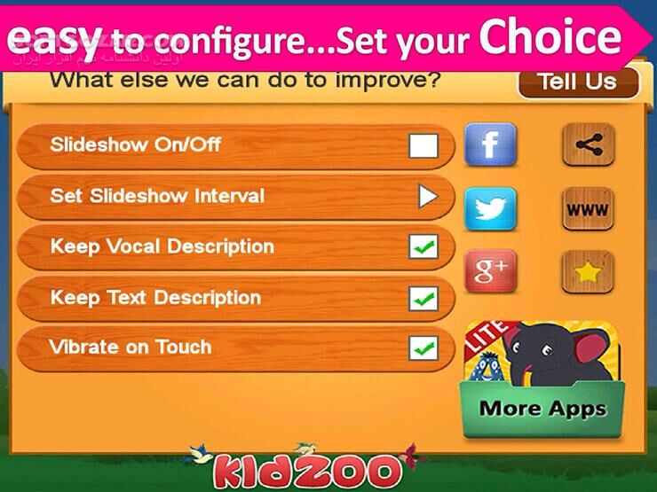 دانلود Kids Zoo,Animal Sounds & Photo 6.1 for Android +3.2 - دانلود آموزش حیوانات به زبان انگلیسی برای کودکان برای اندروید - سافت گذر