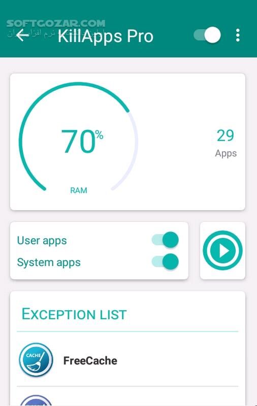 دانلود KillApps Pro 1.56.7 for Android +6.0 - دانلود بستن برنامه ها برای اندروید - سافت گذر