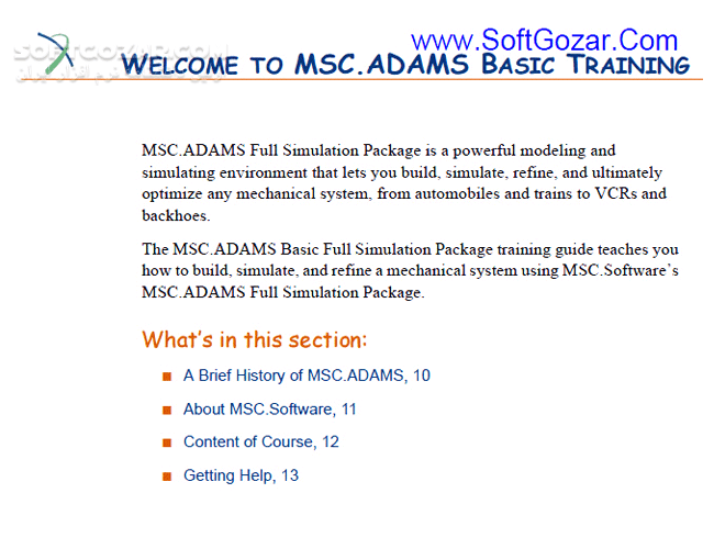 دانلود آموزش و مثال های مفید برای ADAMS - دانلود کتاب آموزش ادامس - سافت گذر