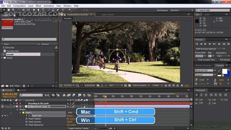 دانلود InfiniteSkills – Learning Adobe After Effects CC Training Video - دانلود فیلم آموزش نرم افزار ادوبی افتر افکتس سی سی - سافت گذر