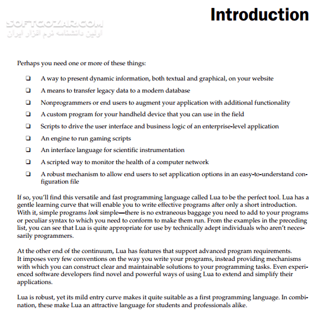 دانلود Beginning Lua Programming - دانلود کتاب Learning Beginning Lua Programming - سافت گذر