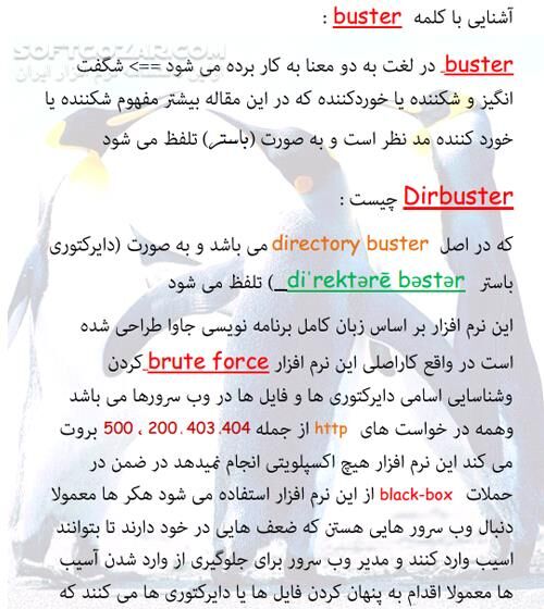 دانلود آموزش نرم افزار دایرباستر در لینوکس - دانلود کتاب نرم افزار Dirbuster - سافت گذر