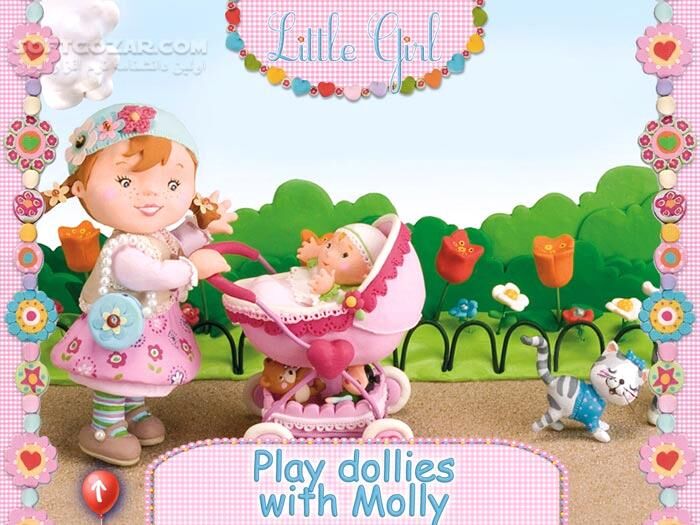 دانلود Little Girl - Molly Playing With Her Dolly - دانلود بازی دختر کوچولو - مـالی با عروسکش بازی می‌کند - بازی سالم و آموزشی مناسب کودکان خردسال - سافت گذر