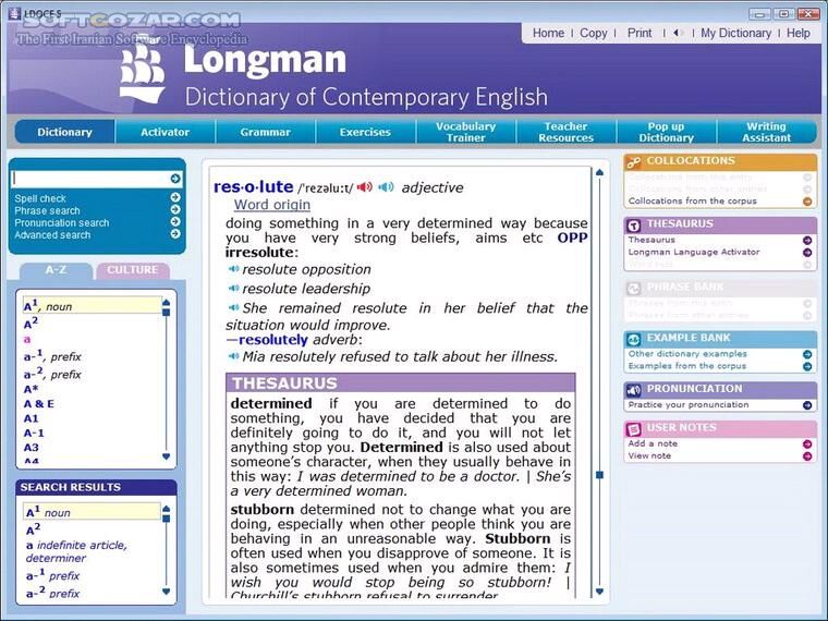 دانلود Longman Dictionary of Contemporary English 5th Edition 2009 - دانلود نرم افزار فرهنگ لغت انگلیسی به انگلیسی لانگمن ویرایش پنجم  - سافت گذر