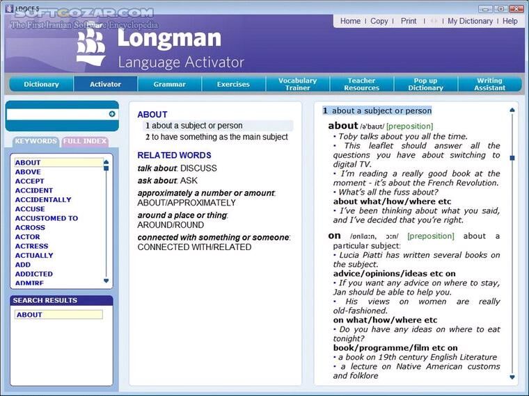دانلود Longman Dictionary of Contemporary English 5th Edition 2009 - دانلود نرم افزار فرهنگ لغت انگلیسی به انگلیسی لانگمن ویرایش پنجم  - سافت گذر