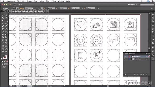 دانلود Lynda - Creating Icons with Illustrator - دانلود فیلم آموزش طراحی و ساخت آیکُن با نرم‌افزار ادوبی ایلوستریتور - سافت گذر