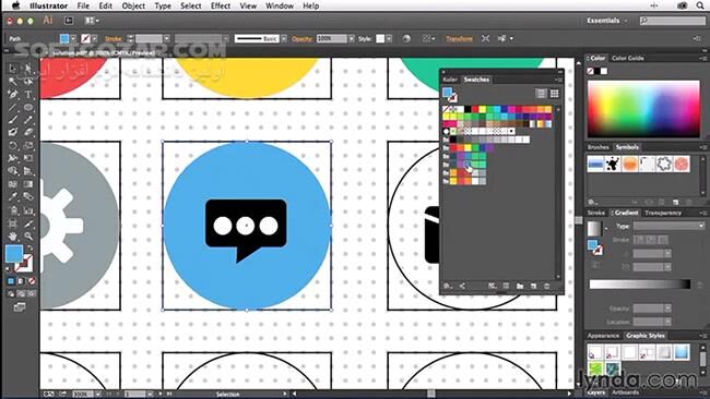 دانلود Lynda - Creating Icons with Illustrator - دانلود فیلم آموزش طراحی و ساخت آیکُن با نرم‌افزار ادوبی ایلوستریتور - سافت گذر