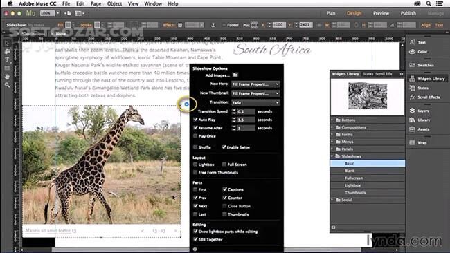 دانلود Lynda - Creating a One-Page Scrollable Website with Muse - دانلود فیلم آموزش ایجاد وب‌سایت تک‌صفحه‌ی اسکرول‌دار با نرم‌افزار ادوبی موس - سافت گذر