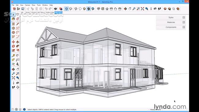 دانلود Lynda – SketchUp for Architecture - Fundamentals - دانلود فیلم آموزش اصول استفاده از نرم‌افزار اسکچ‌آپ برای معماری - سافت گذر
