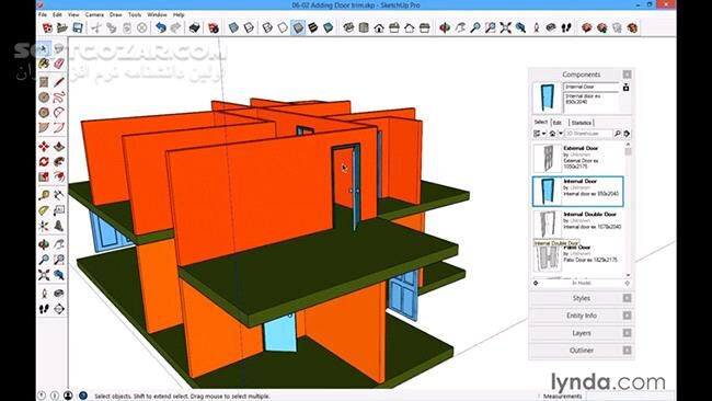 دانلود Lynda – SketchUp for Architecture - Fundamentals - دانلود فیلم آموزش اصول استفاده از نرم‌افزار اسکچ‌آپ برای معماری - سافت گذر