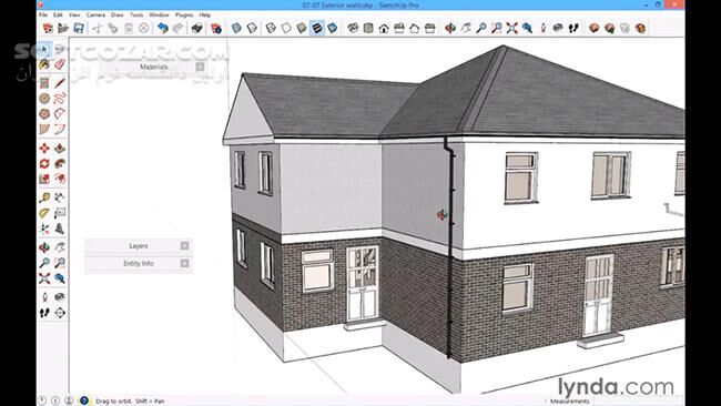 دانلود Lynda – SketchUp for Architecture - Fundamentals - دانلود فیلم آموزش اصول استفاده از نرم‌افزار اسکچ‌آپ برای معماری - سافت گذر