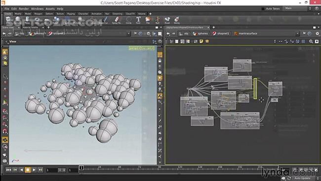 دانلود Lynda - Up and Running with Houdini - دانلود فیلم آموزش کار با نرم‌افزار هودینی - سافت گذر