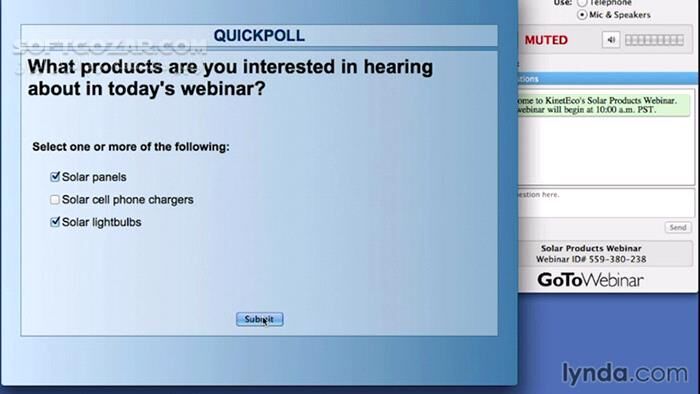دانلود Lynda - Webinar Fundamentals - دانلود فیلم آموزش اصول بنیادی رایاهمایی (وبینار) – مهارت‌های کلی برگزاری همایش‌ اینترنتی - سافت گذر