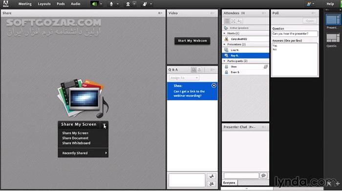دانلود Lynda - Webinar Fundamentals - دانلود فیلم آموزش اصول بنیادی رایاهمایی (وبینار) – مهارت‌های کلی برگزاری همایش‌ اینترنتی - سافت گذر