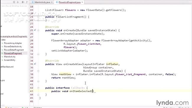 دانلود Lynda - Building Adaptive Android Apps with Fragments - دانلود فیلم آموزش ساخت اپلیکیشن‌های اندرویدی سازگار با تمام دستگاه‌ها به وسیله‌ی فرگمنت‌ها - سافت گذر