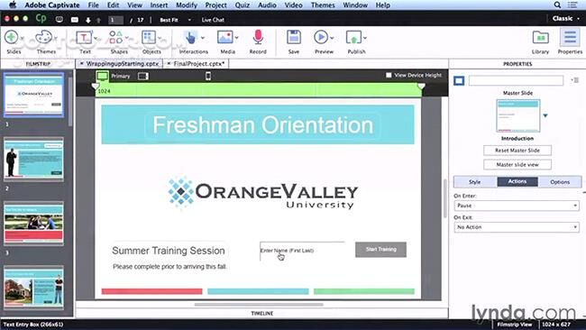 دانلود Lynda - Captivate 8 Essential Training - دانلود فیلم آموزش کار با نرم‌افزار کپتیویت 8 - سافت گذر