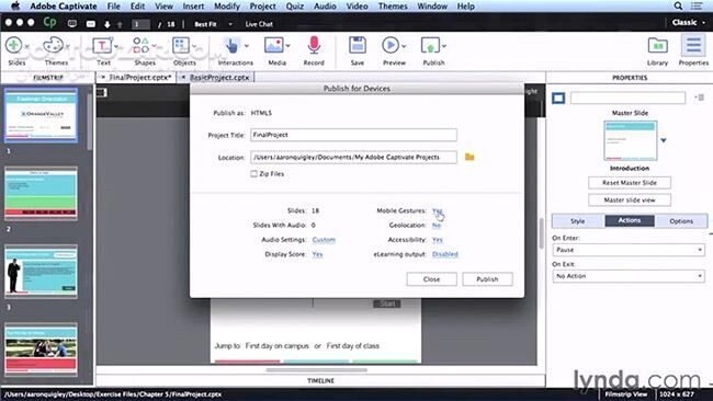 دانلود Lynda - Captivate 8 Essential Training - دانلود فیلم آموزش کار با نرم‌افزار کپتیویت 8 - سافت گذر